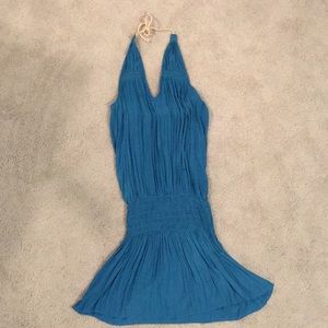 Ramy Brook Turquoise halter dress SIZE SMALL